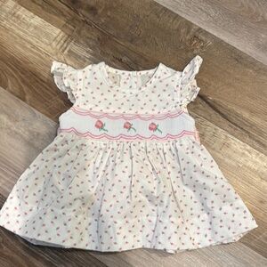 Floral White Kids Dress